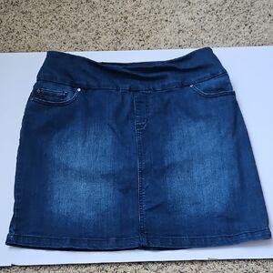 Classic Dark Blue Denim Mini Skort
